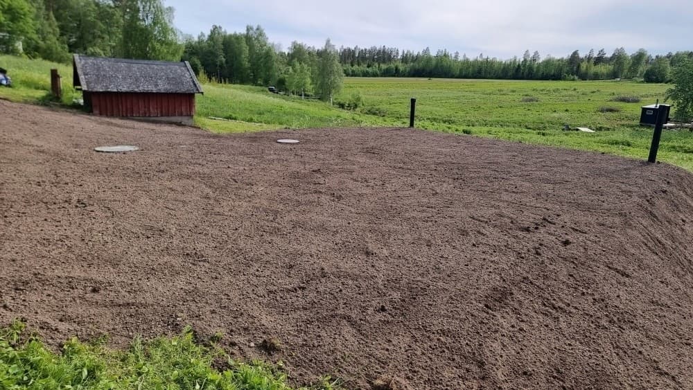 Ängersjö – avloppsanläggning i sluttning